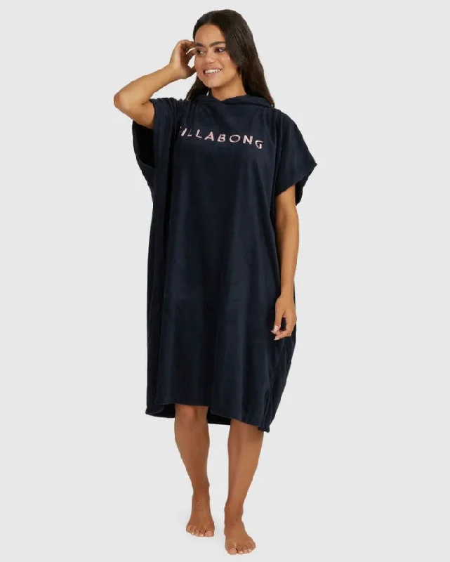 Billabong Womens Microfibre Hooded Towel Hoodie with Back Slit Movement Comfort