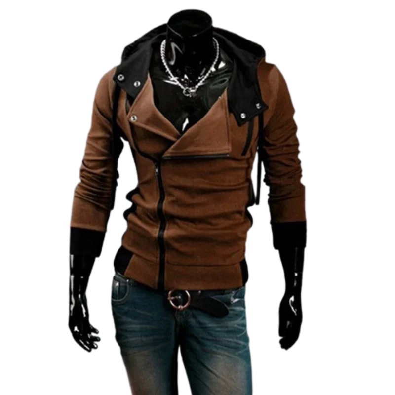 Casual Men's Hooded Jacket Black Slim Zipper Hoodie Sweatshirt Streetwear Outerwear Cardigan Sportswear Male Hoodies Hoodie with Embroidery Detailed Premium Casual Men's Hooded Jacket Black Slim Zipper Hoodie Sweatshirt Streetwear Outerwear Cardigan Sportswear Male Hoodies Hoodie with Embroidery Detailed Premium