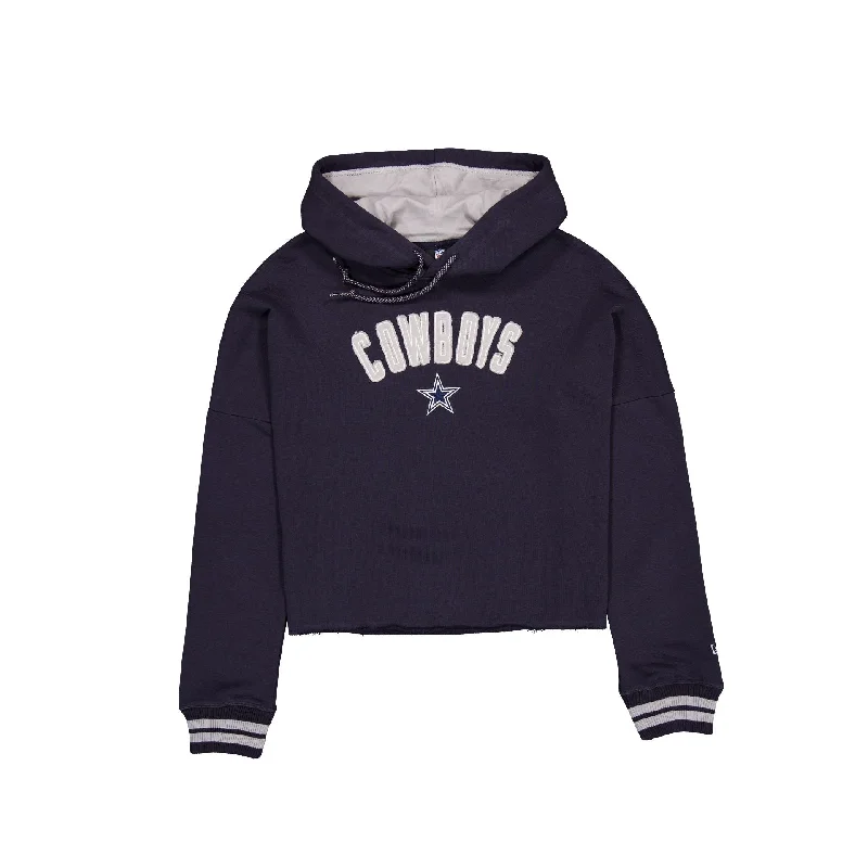 Dallas Cowboys Sport Night Navy Women's Hoodie Hoodie with Half-Zip Sporty Casual