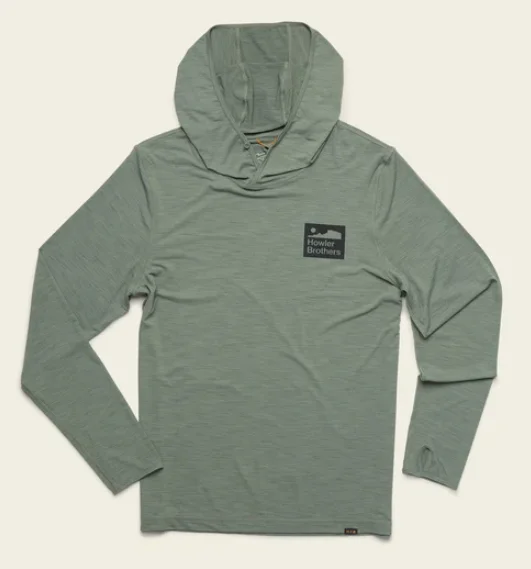 Howler Brothers Tech Hoodie-Agave Hoodie with Drawstring Waist Adjustable Fitted