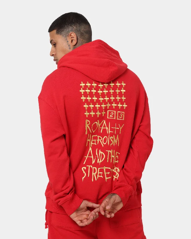 Ksubi 23 Biggie Hoodie Red Hoodie with Oversized Fit Loose Comfortable