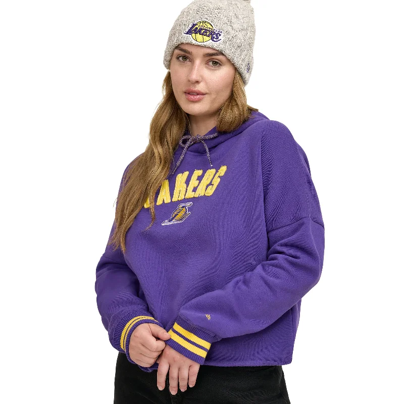 Los Angeles Lakers Sport Night Purple Women's Hoodie Hoodie with Batwing Sleeves Loose Dramatic Los Angeles Lakers Sport Night Purple Women's Hoodie Hoodie with Batwing Sleeves Loose Dramatic