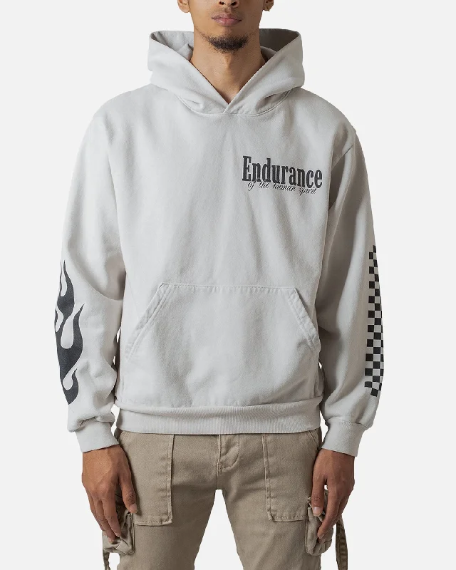 MNML Endurance Hoodie Light Grey Heat Hoodie with Toggle Buttons Decorative Unique