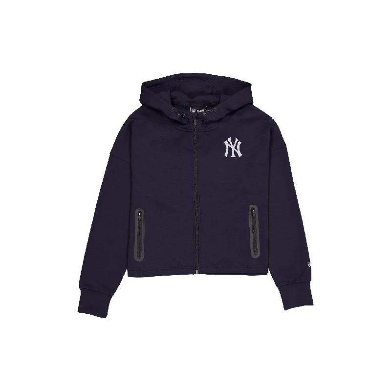 New York Yankees Active Women's Full-Zip Hoodie Hoodie with Strings Custom Fit Adjustable New York Yankees Active Women's Full-Zip Hoodie Hoodie with Strings Custom Fit Adjustable