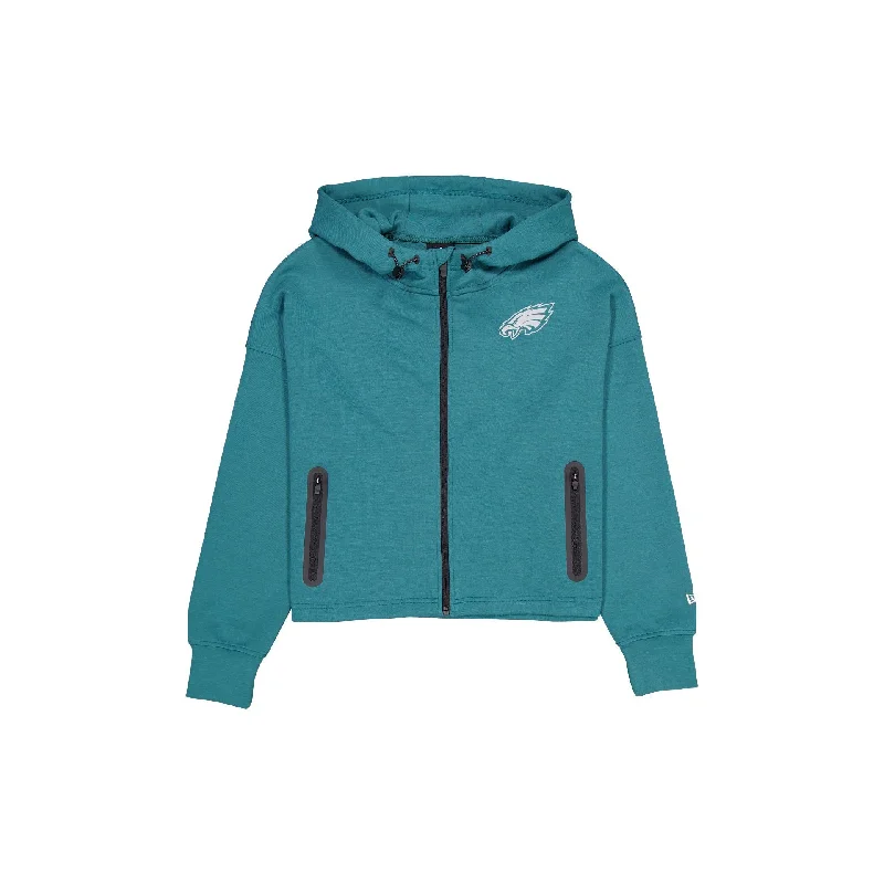 Philadelphia Eagles Active Women's Full-Zip Hoodie Hoodie with Fur Luxurious Winter