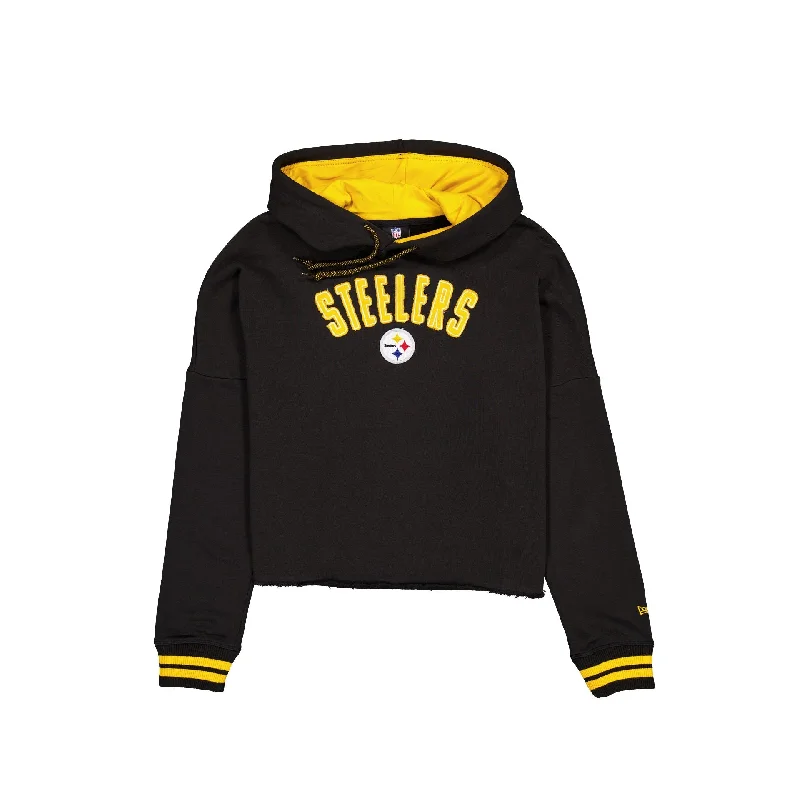 Pittsburgh Steelers Sport Night Black Women's Hoodie Hoodie with Mesh Breathable Sporty Pittsburgh Steelers Sport Night Black Women's Hoodie Hoodie with Mesh Breathable Sporty
