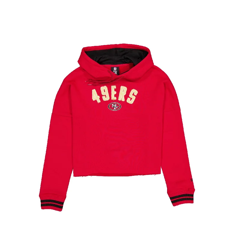 San Francisco 49ers Sport Night Red Women's Hoodie Hoodie with Pattern Geometric Abstract