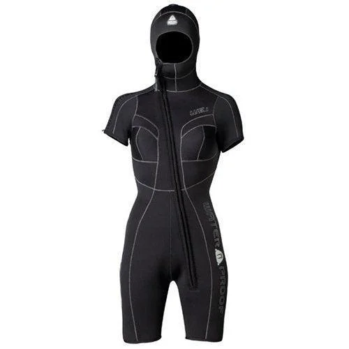 Waterproof W2 Ice 5mm Womens Hooded Overvest with HAV System Hoodie with Hem Raw Edge Edgy Unfinished Waterproof W2 Ice 5mm Womens Hooded Overvest with HAV System Hoodie with Hem Raw Edge Edgy Unfinished