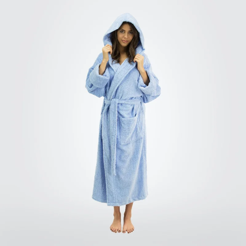 Women's Bamboo Hooded Robe Hoodie with Elastic Cuffs Stretchable Comfortable