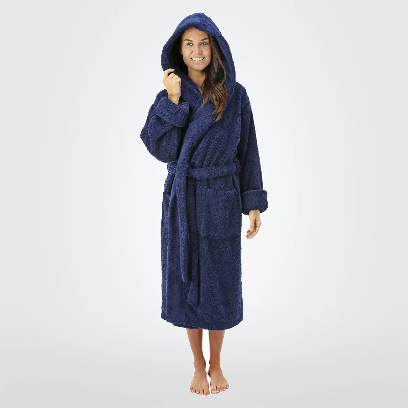Women's 20 oz. Deluxe Turkish Cotton Hooded Bathrobe Hoodie with Puffed Sleeves Voluminous Trendy Women's 20 oz. Deluxe Turkish Cotton Hooded Bathrobe Hoodie with Puffed Sleeves Voluminous Trendy