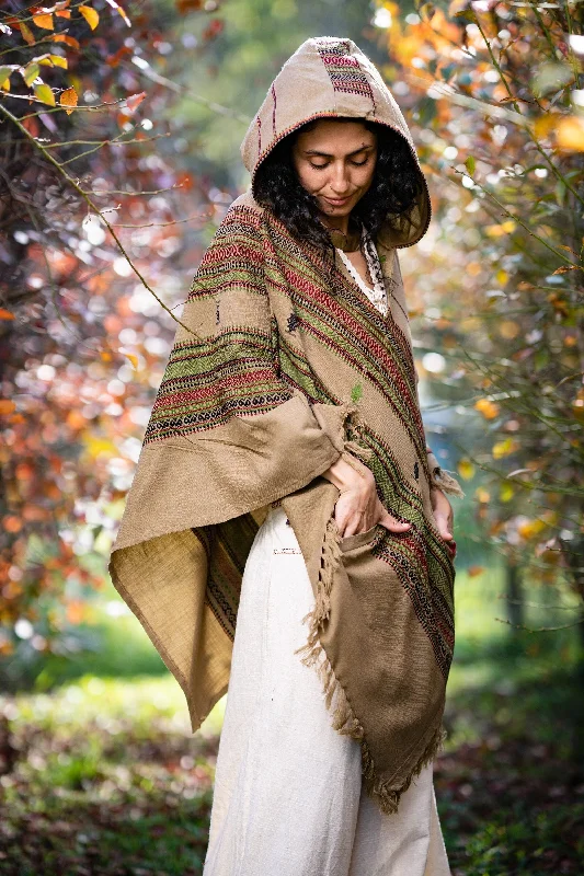 HODDI Womens Hooded Poncho Desert Sand Cashmere and Acrylic Wool Hood Pockets Earthy Tribal Pattern Festival AJJAYA Mexican Primitive Hoodie with Tie-Dye Psychedelic Retro HODDI Womens Hooded Poncho Desert Sand Cashmere and Acrylic Wool Hood Pockets Earthy Tribal Pattern Festival AJJAYA Mexican Primitive Hoodie with Tie-Dye Psychedelic Retro