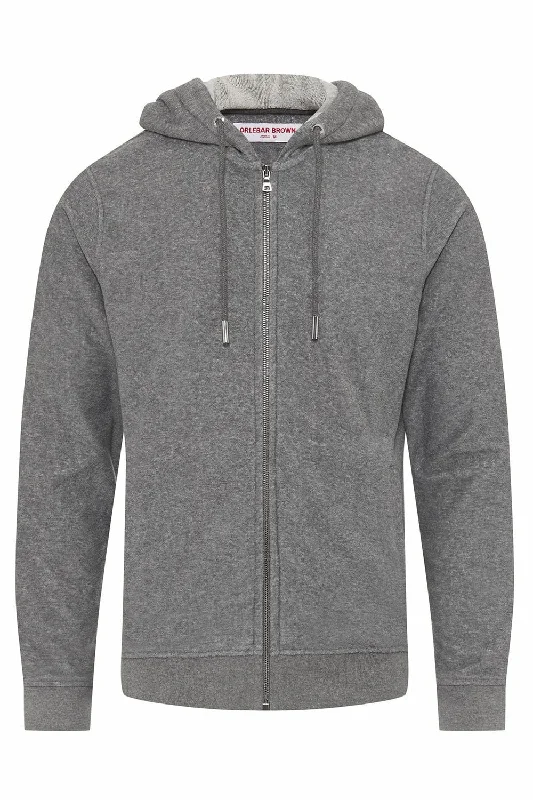 Mathers Sweatshirt - Piranha Grey Marl Hoodie with Raglan Sleeves Sporty Comfortable Mathers Sweatshirt - Piranha Grey Marl Hoodie with Raglan Sleeves Sporty Comfortable