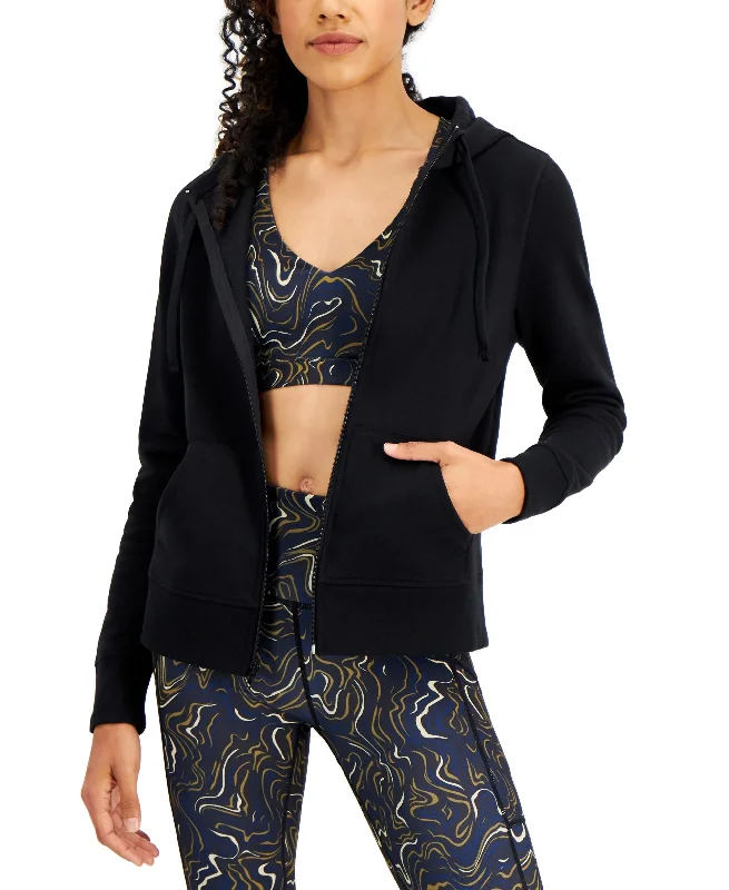 ID Ideology Performance Womens Zip Front Fleece Hoodie Hoodie with Elastic Cuffs Stretchable Comfortable ID Ideology Performance Womens Zip Front Fleece Hoodie Hoodie with Elastic Cuffs Stretchable Comfortable