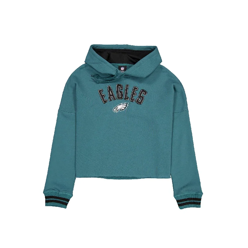 Philadelphia Eagles Sport Night Green Women's Hoodie Hoodie with Snap Buttons Easy Quick Philadelphia Eagles Sport Night Green Women's Hoodie Hoodie with Snap Buttons Easy Quick