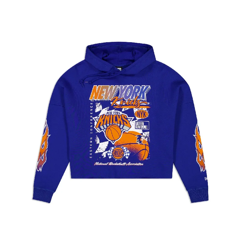 New York Knicks 2024 Rally Drive Women's Hoodie Hoodie with Typography Text Message