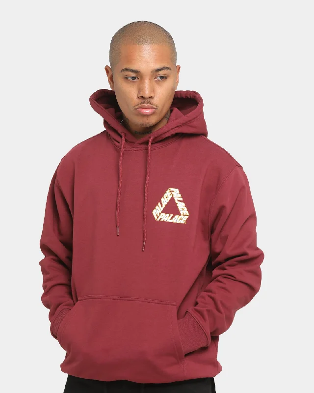 Palace P3 Team Hoodie Wine Hoodie with Monochrome Minimalist Simple