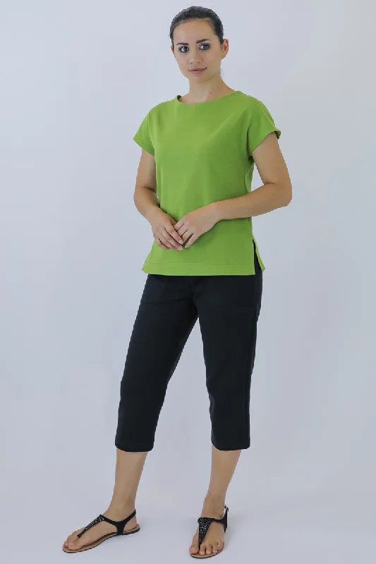 7/8 Length Cotton-Blend Women's Pants CK-07 Chic Slim Fit Pants