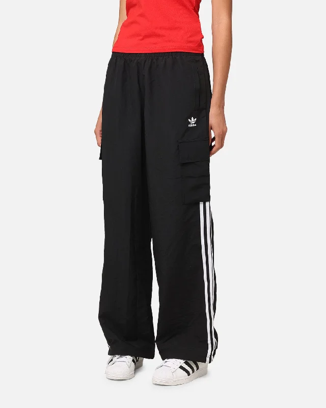 Adidas Women's 3-Stripe Cargo Pants Black Soft Stretch Leggings