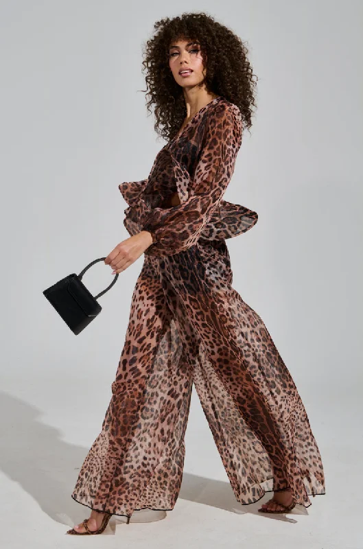 CHEETAH GIRL PALAZZO PANT Soft Stretch Pants