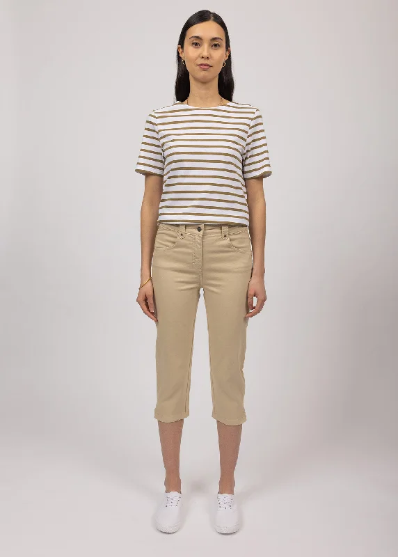 Elodie three quarters pants - in cotton, comfort fit (PLAGE) Chic Black Leggings