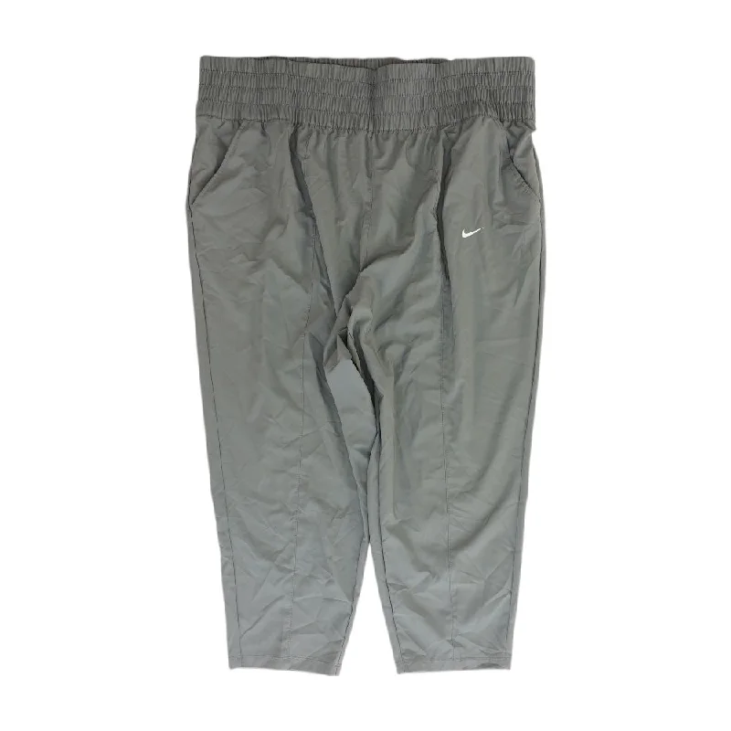 Gray Solid Active Pants Comfortable Cargo Pants