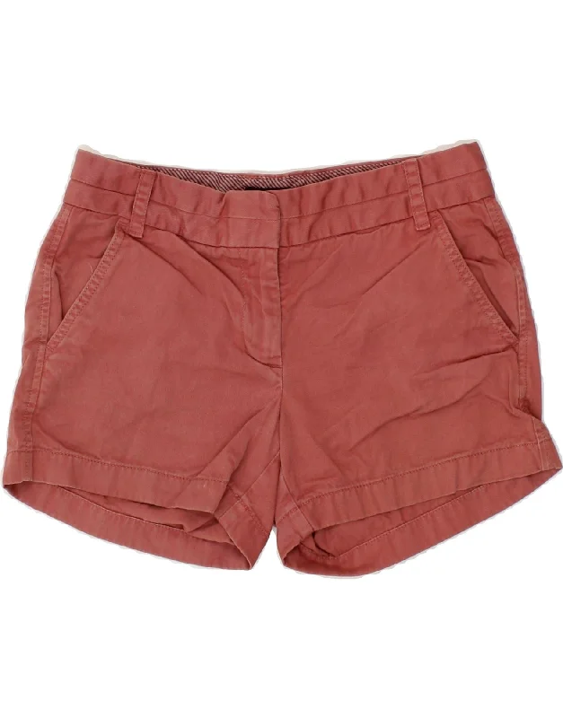J. CREW Womens Hot Pants US 0 XS W28 Maroon Cotton Elegant High-Waist Pants