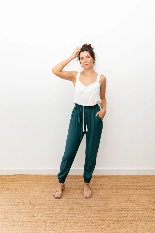 Lounge Pants - teal Stretch Fit Pants