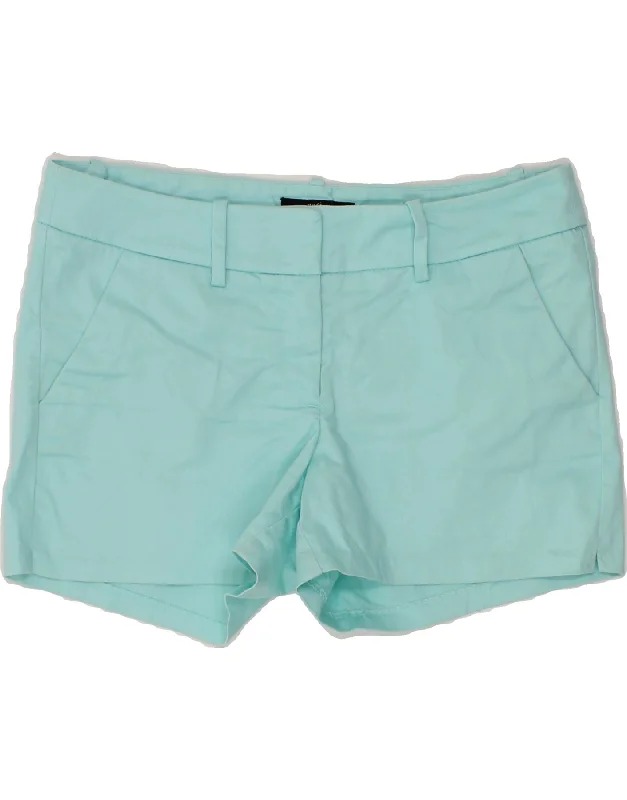 MOSSIMO Womens Hot Pants US 8 Medium W30 Blue Cotton Modern Stretch Trousers