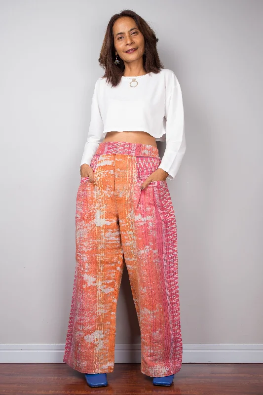 Orange hemp pants Chic Black Leggings