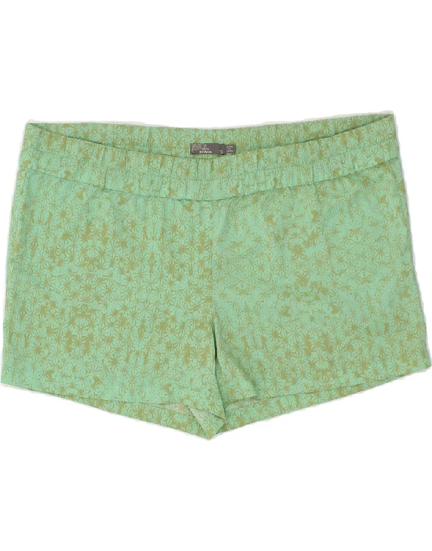 PRANA Womens Abstract Pattern Hot Pants Small W30 Green Polyester Soft Stretch Leggings