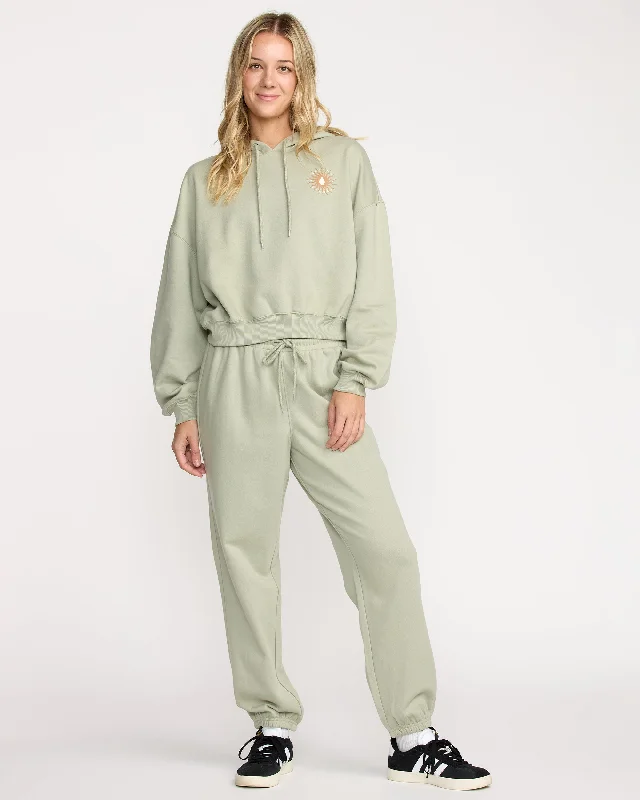 Stone Dream Fleece Pants - Sage Formal Wide-Leg Pants