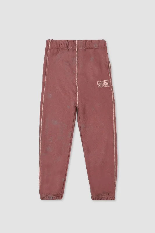 Volume Track Pants - Burgundy Unisex Fashionable Tapered Leg Pants