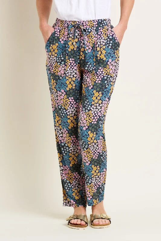 Wildflower Meadow Traveller Pant Stylish Elastic Waist Pants
