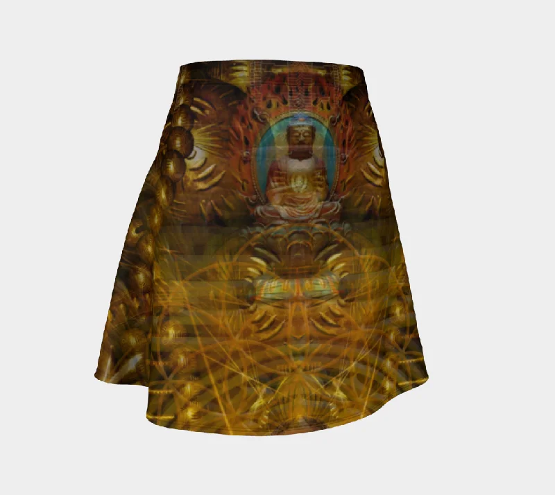 BUDDHAFUL FLARE SKIRT velvet skirt plush