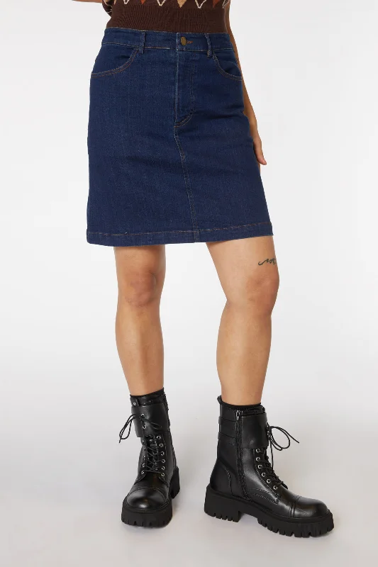 Denim Cherub Mini Skirt silk skirt lustrous