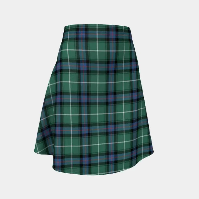 MacDonald of the Isles Hunting Ancient Tartan Flared Skirt leather skirt sleek