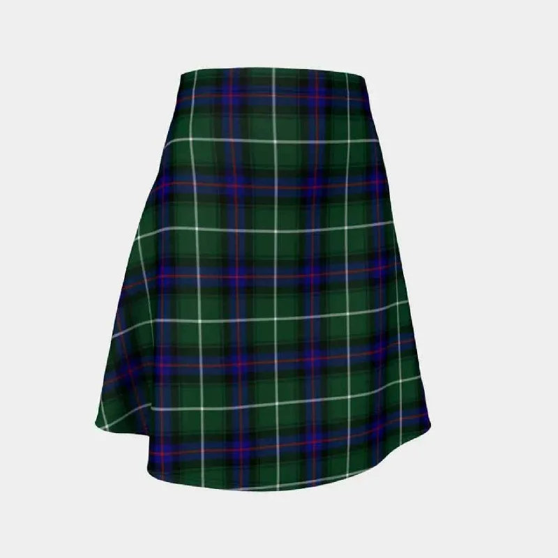 MacDonald of the Isles Hunting Modern Tartan Flared Skirt low waist skirt