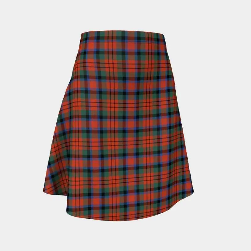 MacDuff Ancient Tartan Flared Skirt silk skirt sleek