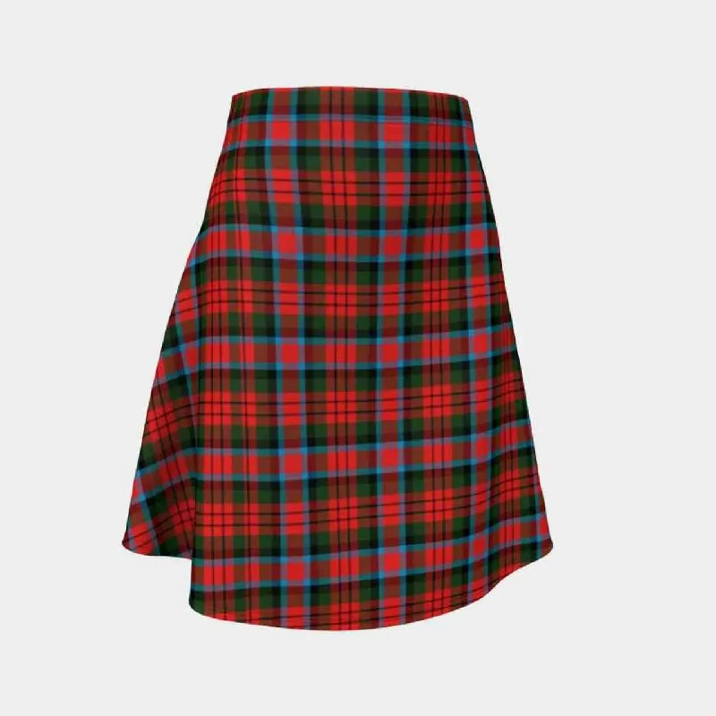 MacDuff Modern Tartan Flared Skirt leather skirt bold