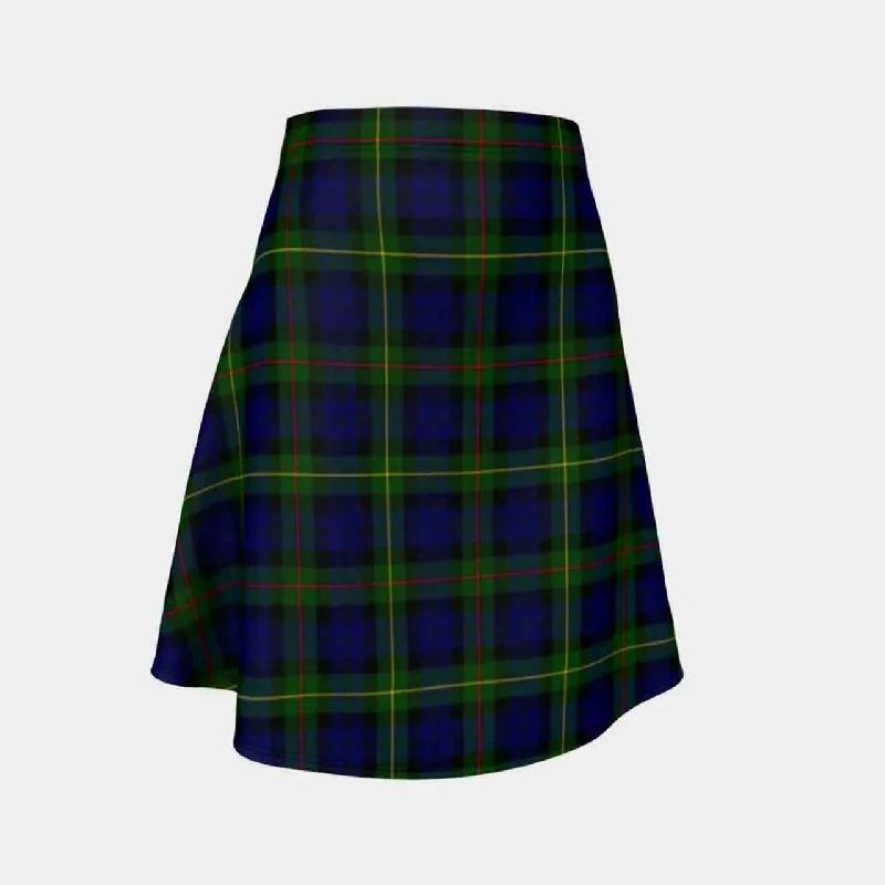 MacEwen Modern Tartan Flared Skirt velvet skirt luxury