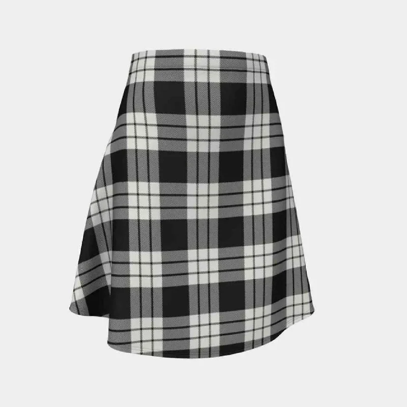 MacFarlane Black & White Ancient Tartan Flared Skirt vintage skirt charm