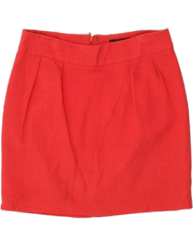 MOSSIMO Womens Mini Skirt US 6 Medium W30  Red Cotton wool skirt sturdy