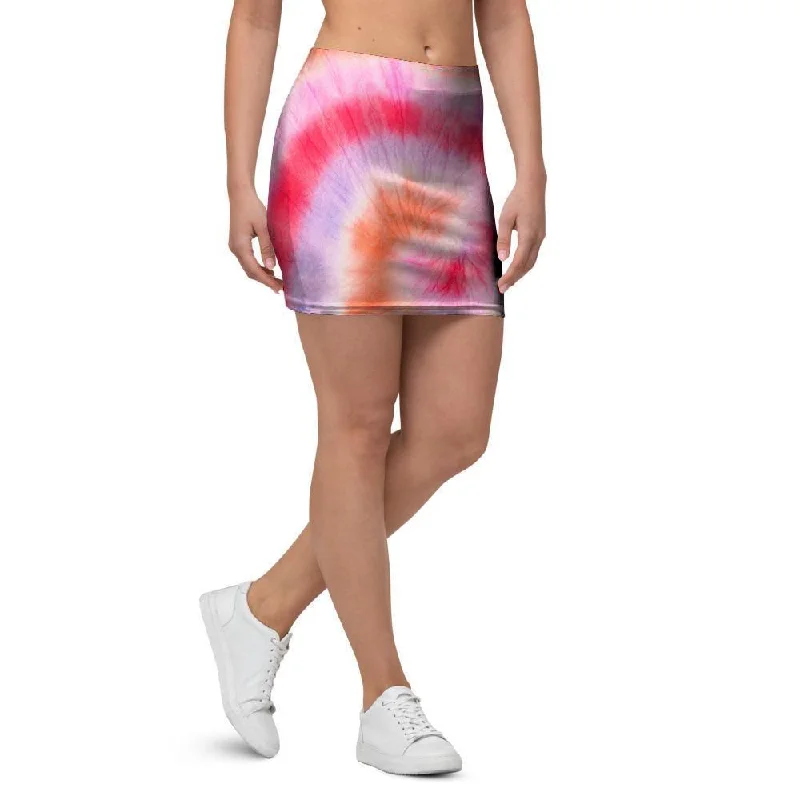 Rainbow Hippie Tie Dye Mini Skirt velvet skirt sumptuous