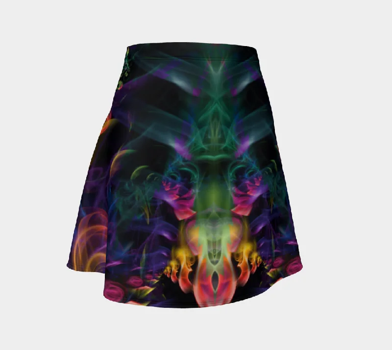 RAINBOW SMOKE FLARE SKIRT pencil skirt chic