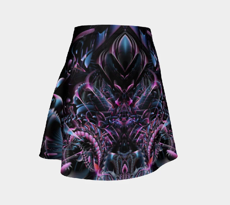 ROYAL JOUEL FLARE SKIRT silk skirt lustrous