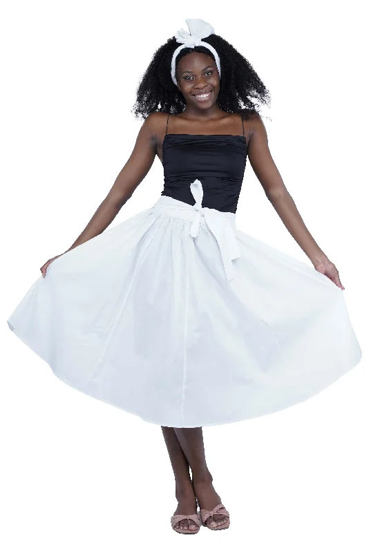 White Midi/Calf Length  Skirt silk skirt lustrous