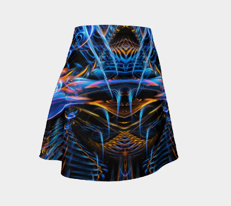 SOUND WAVES OVER DARK FLARE SKIRT chiffon skirt floaty