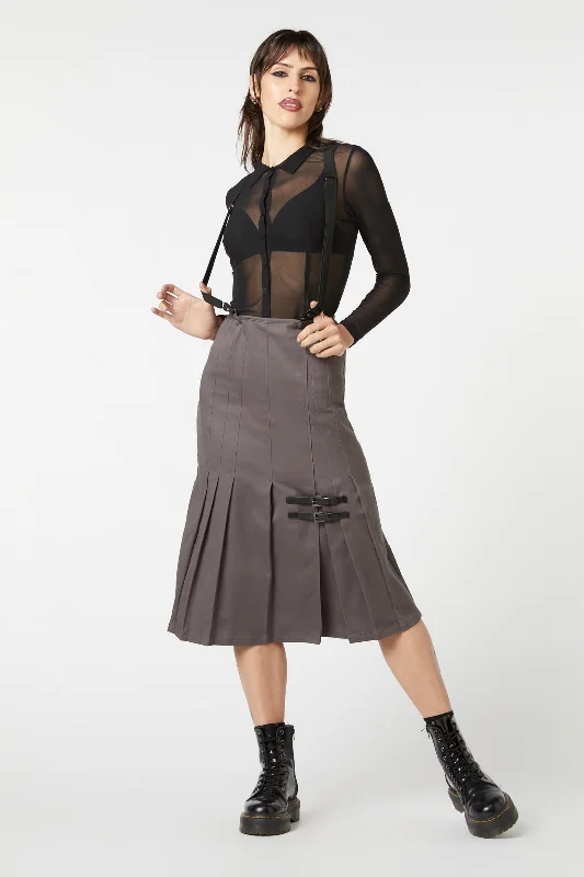 Time & Date Pleated Skirt corduroy skirt durable