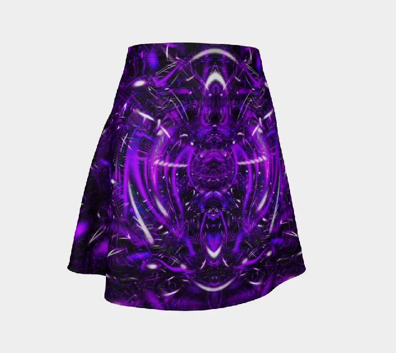 PURPLE PORTAL FLARE SKIRT velvet skirt plush