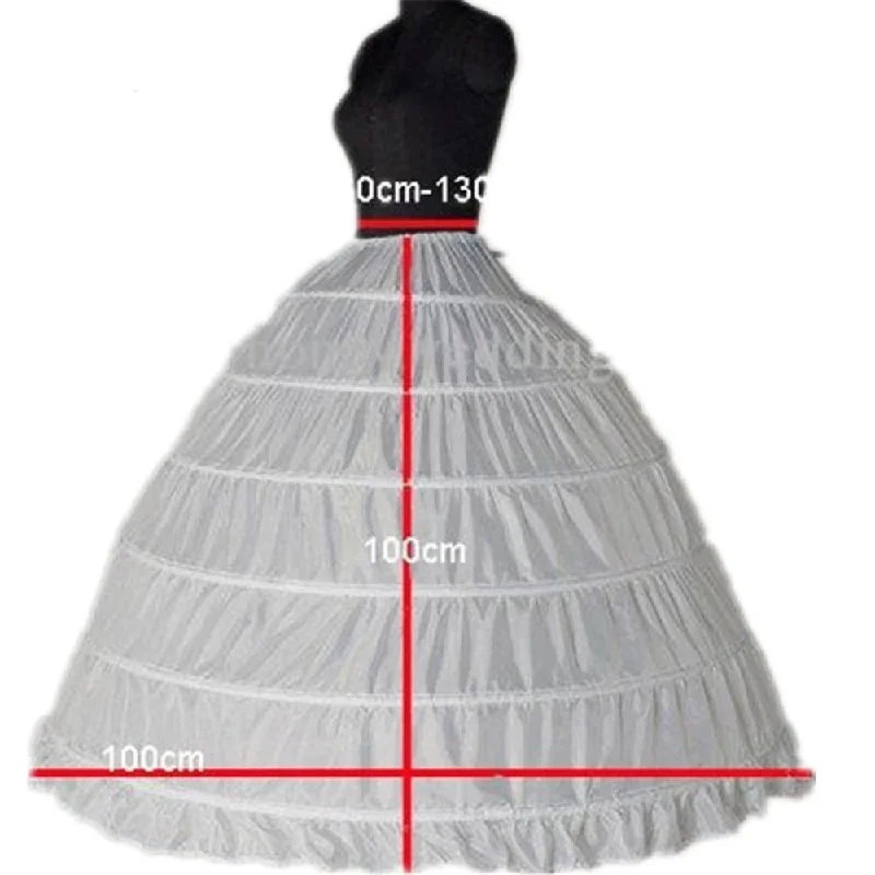 6 Hoop Petticoats For Ball Gown Dresses Crinoline Underskirt chiffon skirt flowing
